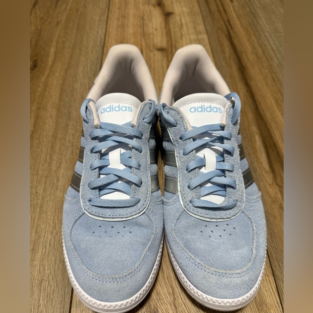 adidas Womens Breaknet Sleek Sneakers Sports Shoes Low Size 7.5 Glow Blue - Picture 2 of 9